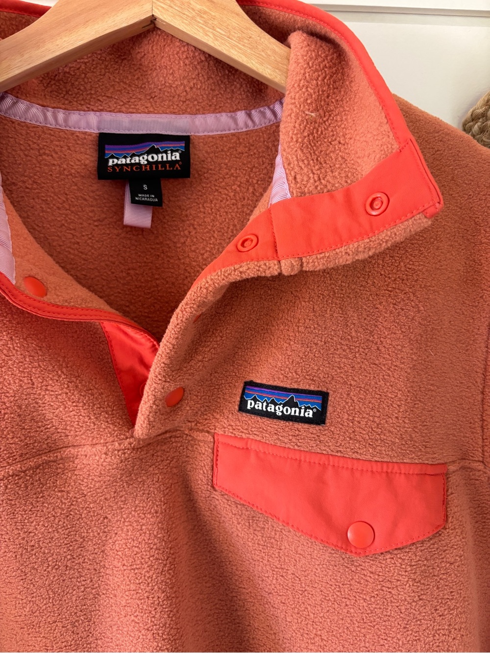 NWOT Patagonia Synchilla Snap-T Fleece Pullover, S, Sienna Clay